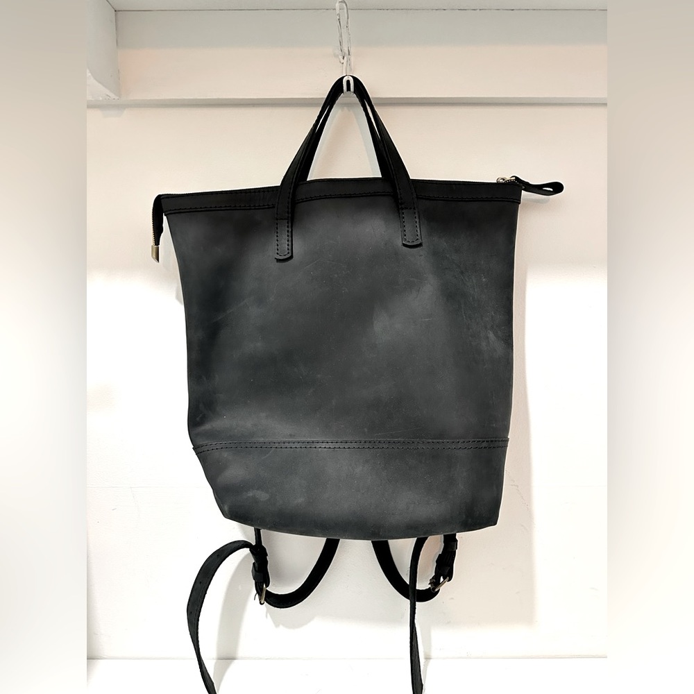 Leather Convertible Backpack/Tote